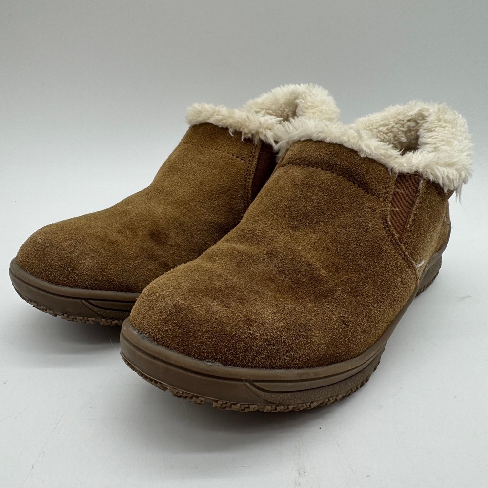 Minnetonka Backus Women's Size 8 Brown Suede Faux Fur Lined Ankle Boots
